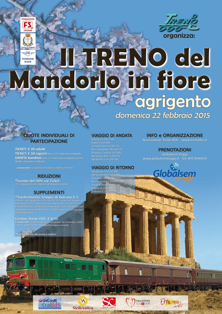 Locandina Treno del Mandorlo in Fiore 2015